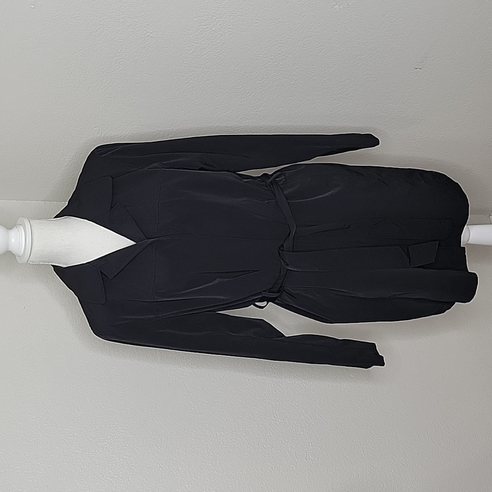 London Fog Black Belted Trench Coat